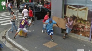 People on Google Street View